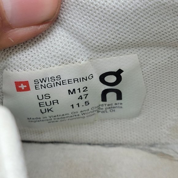 On Cloud The Roger Advantage Mens 12 White Tennis Sneaker Shoes Casual Comfort - Picture 9 of 12